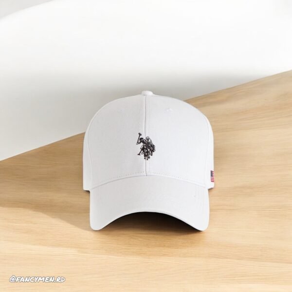 Gorra Polo US Assn blanca ajustable