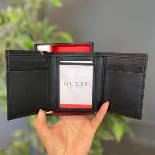 Billetera Guess Trifold Negra