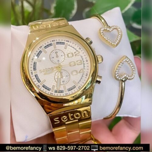 Reloj en acero mas pulsera