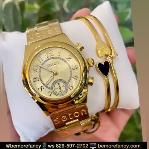 Reloj en acero mas pulsera