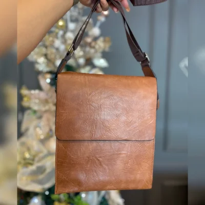 Bulto Mensajero en leather c5-1017 Camel