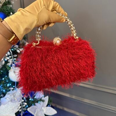 Cartera Sobre de Fiesta F5882 Fluffy Rojo