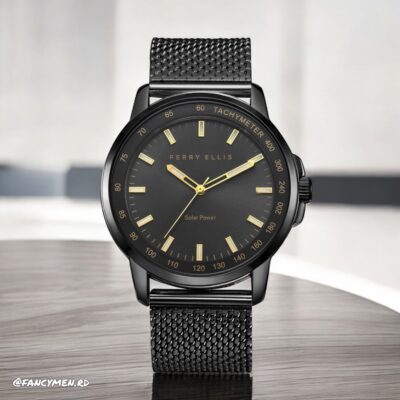 Reloj Perry Ellis Solar Powered Negro 41mm
