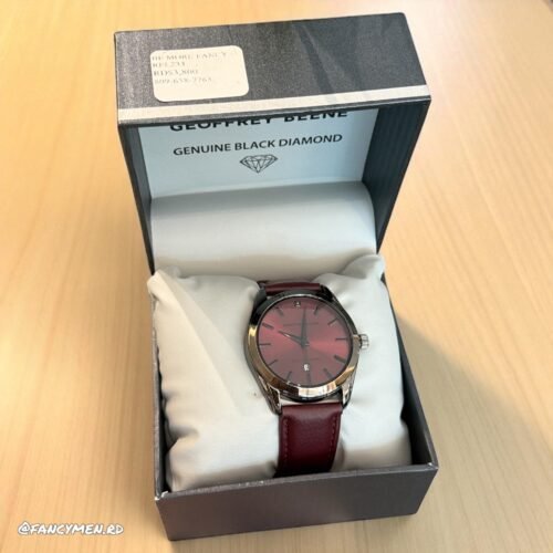 Reloj Geoffrey Beene Rojo Vino 41mm