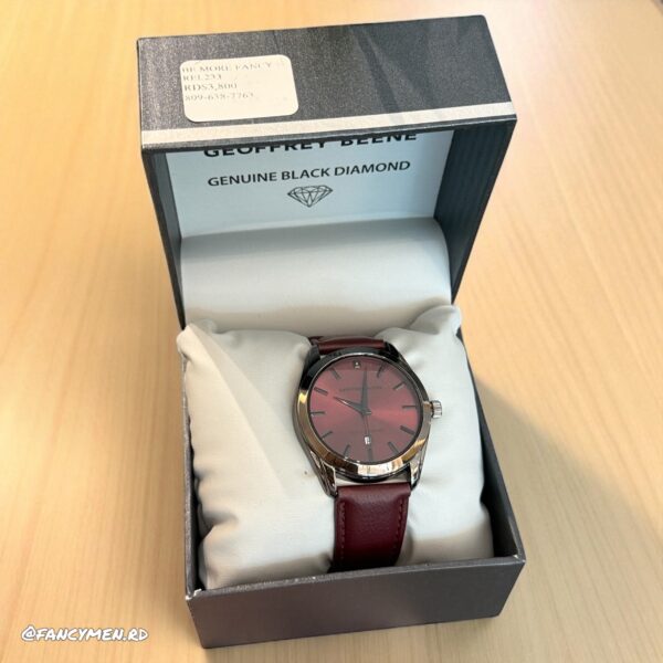 Reloj Geoffrey Beene Rojo Vino 41mm