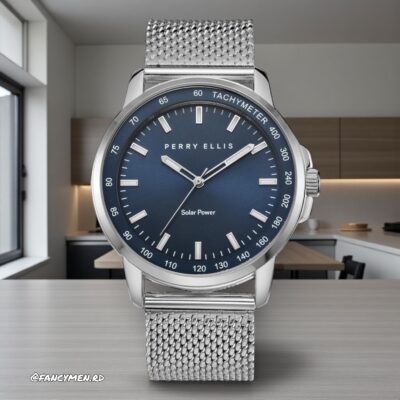 Reloj Perry Ellis Solar Powered Plateado 41mm