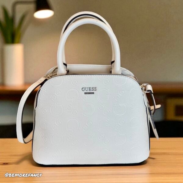 Cartera GUESS Kamri Mediana Blanca