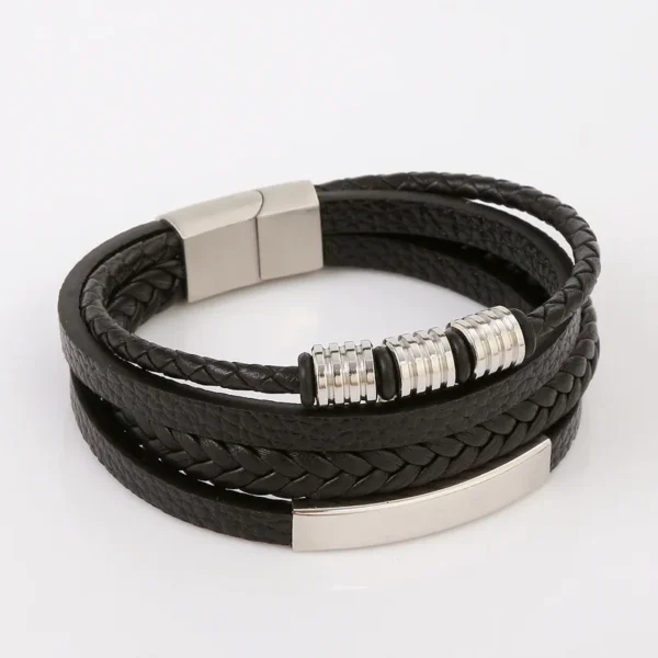 pulseras para hombre plateada