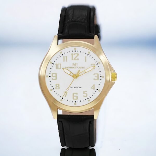 Reloj Montres Carlo 5359 40mm dorado con blanco