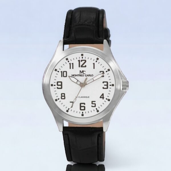 Reloj Montres Carlo 5359 40mm plateado con blanco