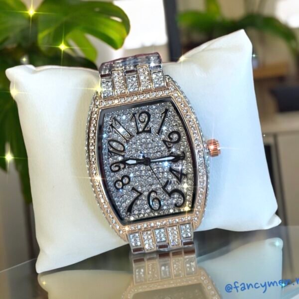 Reloj con brillo rose gold