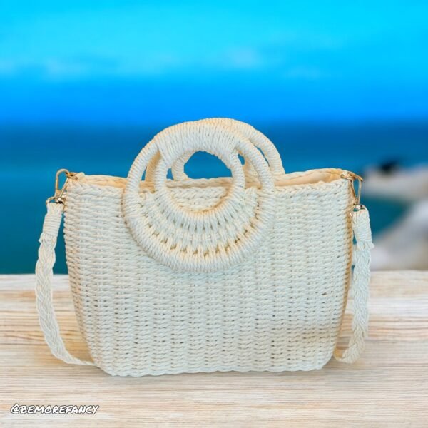 Cartera de Yute 24A59 Crema