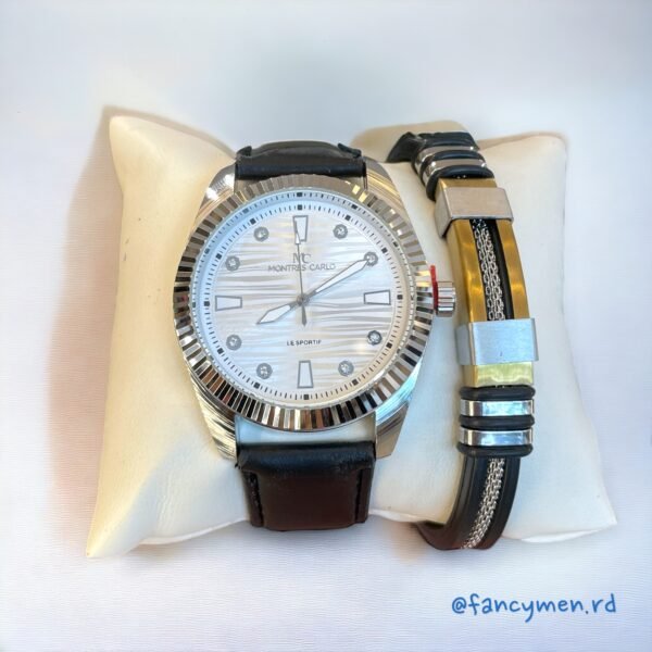 Set de Reloj Montres Carlo 5249 Plateado