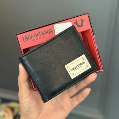 Billetera True Religion Bifold Negra plaquita