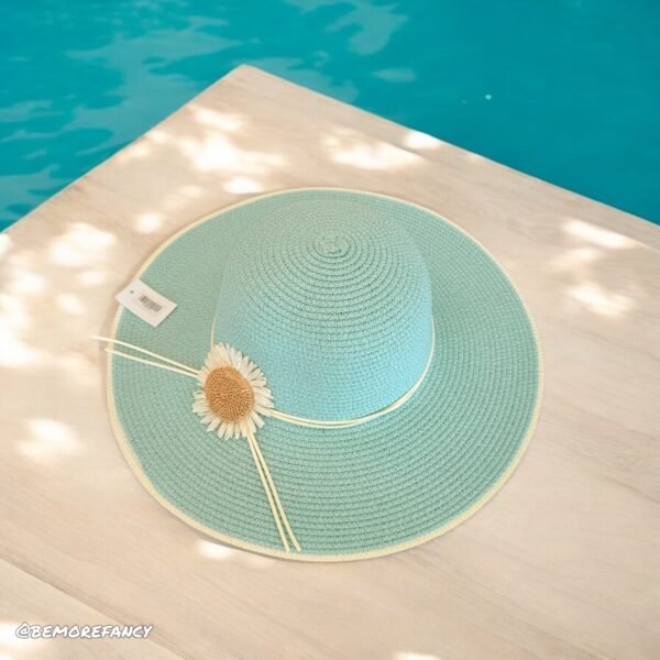 Sombrero 23B flor Aqua