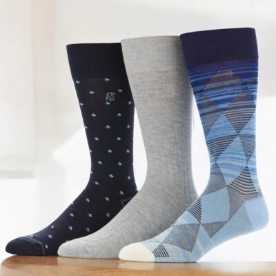 Set 3 pares de medias Perry Ellis Bamboo BL