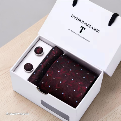 Set de Corbata 3pz Burgundy Hb12