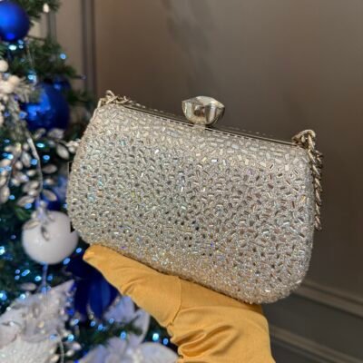 Cartera Clutch YH26001 Plateado
