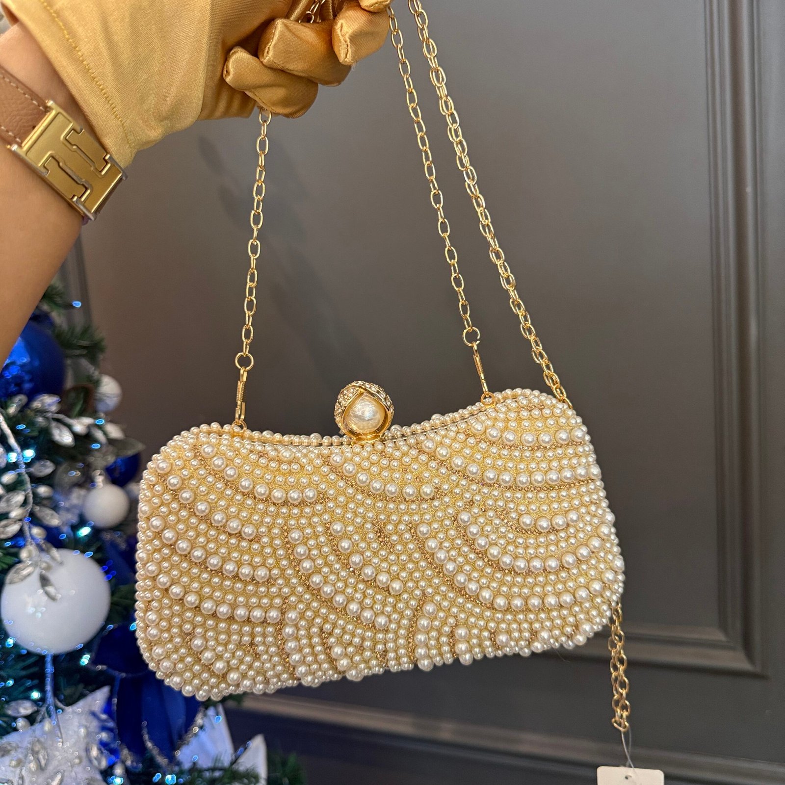 Cartera Clutch ML26007 Dorada