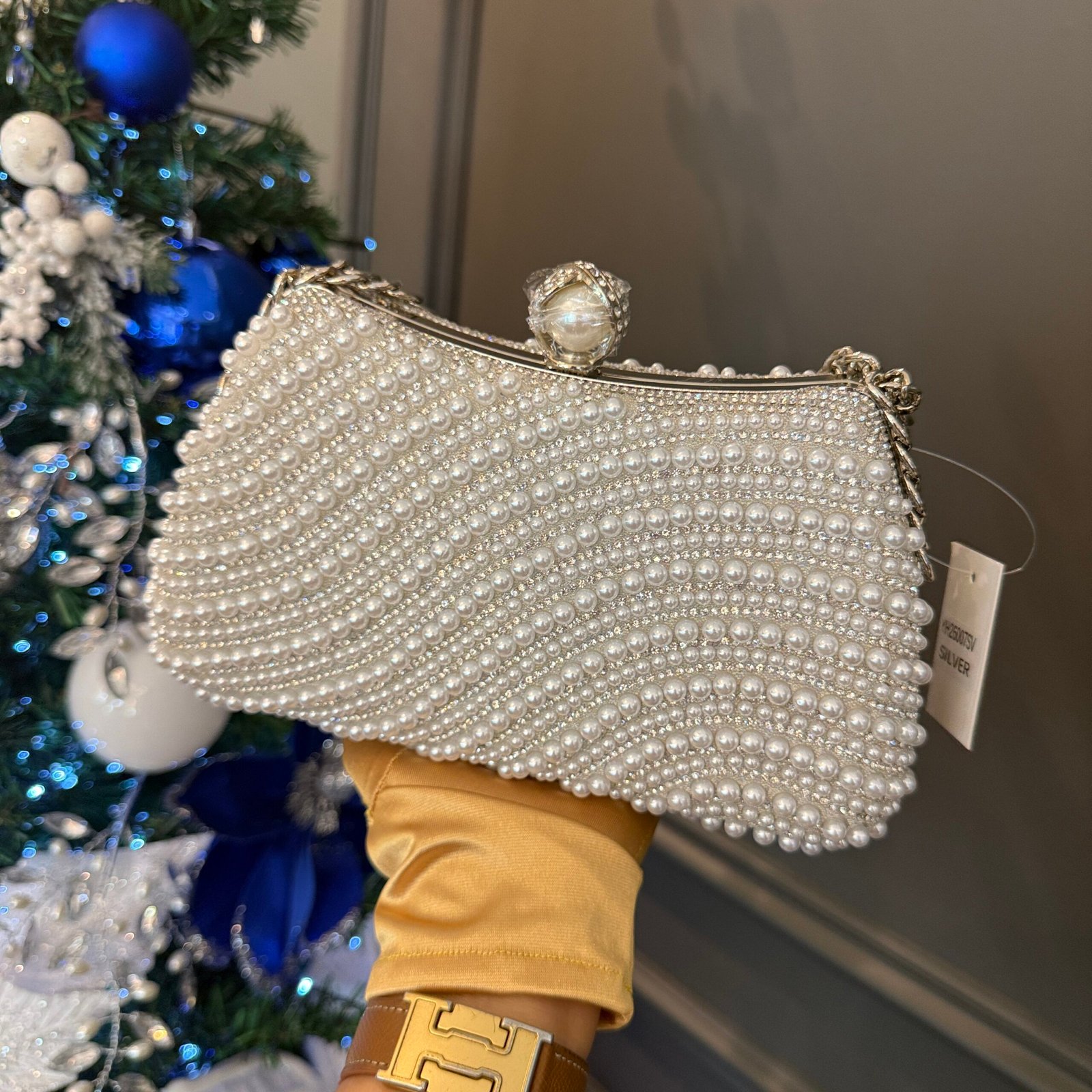Cartera Clutch YH26007 Plateada