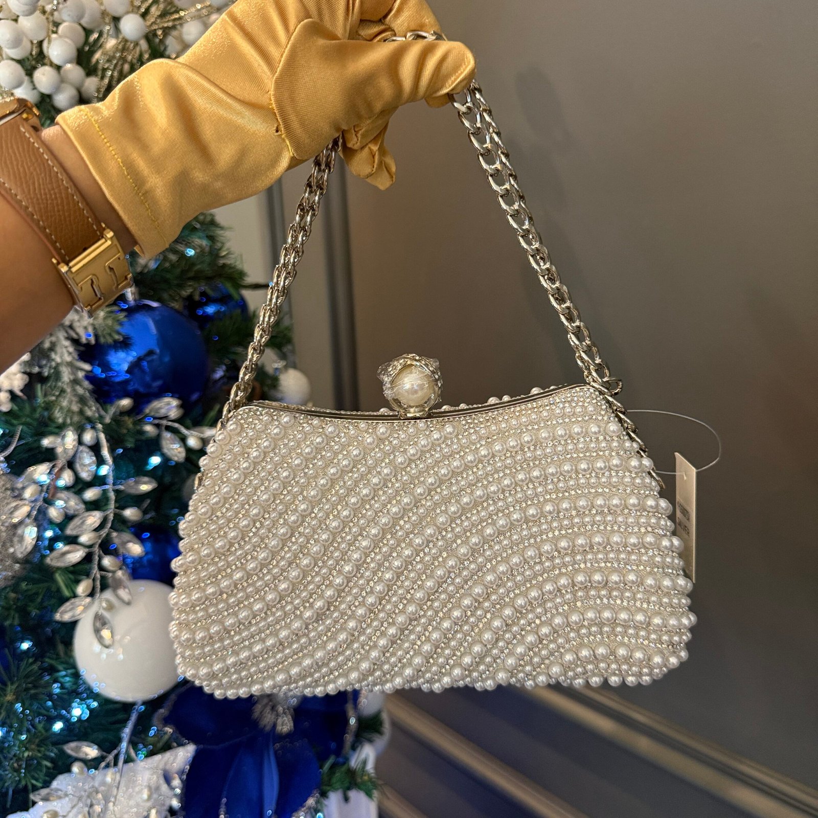 Cartera Clutch YH26007 Plateada