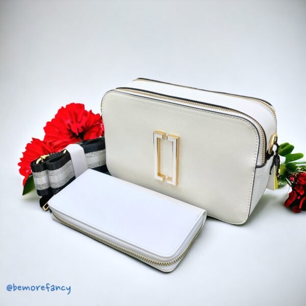 Set de Crossbody y Monedero blanca MJ