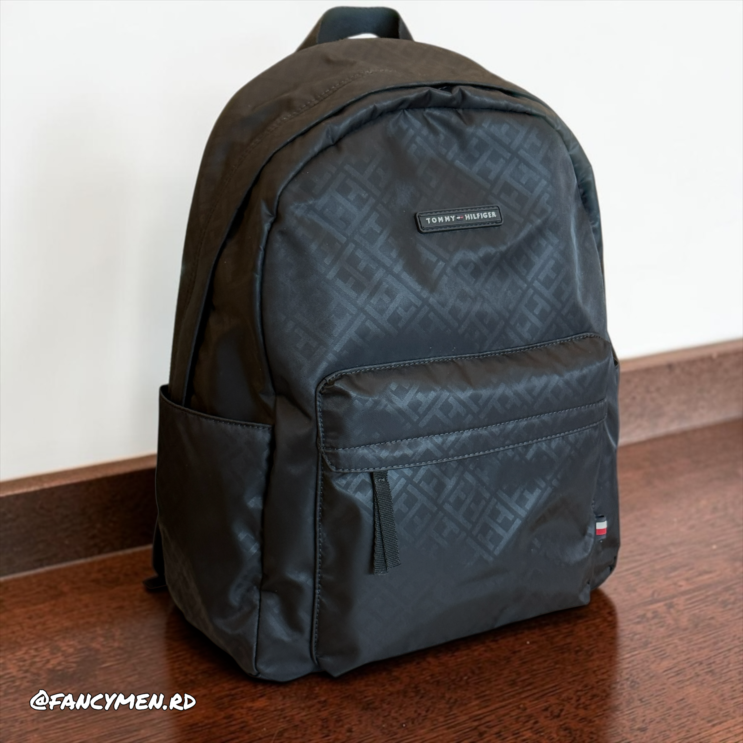 Mochila Tommy Hilfiger Poliester Black JK98 - Imagen 2