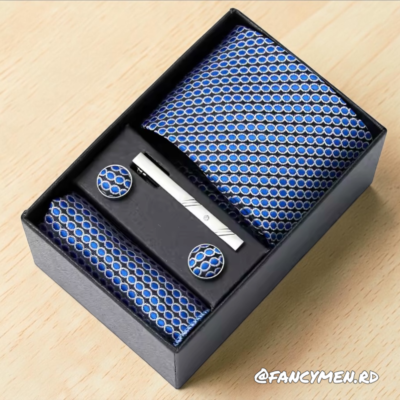 Set de Corbata de 4pz hb214 Azul