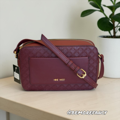 Crossbody Nine West burgundy rd109