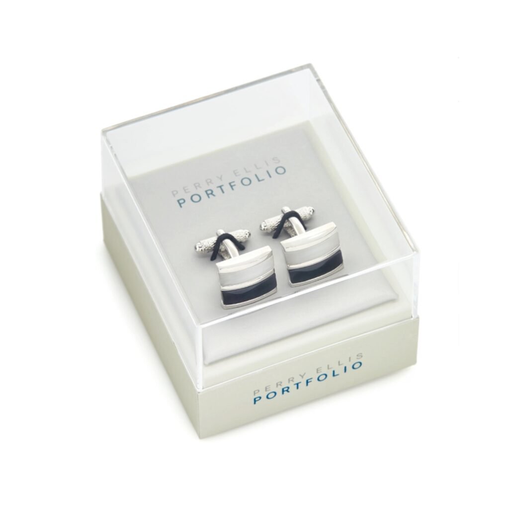 Gemelos Perry Ellis Gris con negro