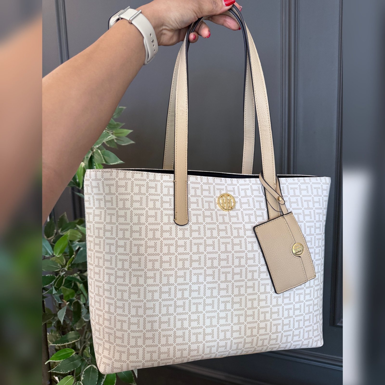 Cartera Tommy Hilfiger Tote 250 White - Imagen 2