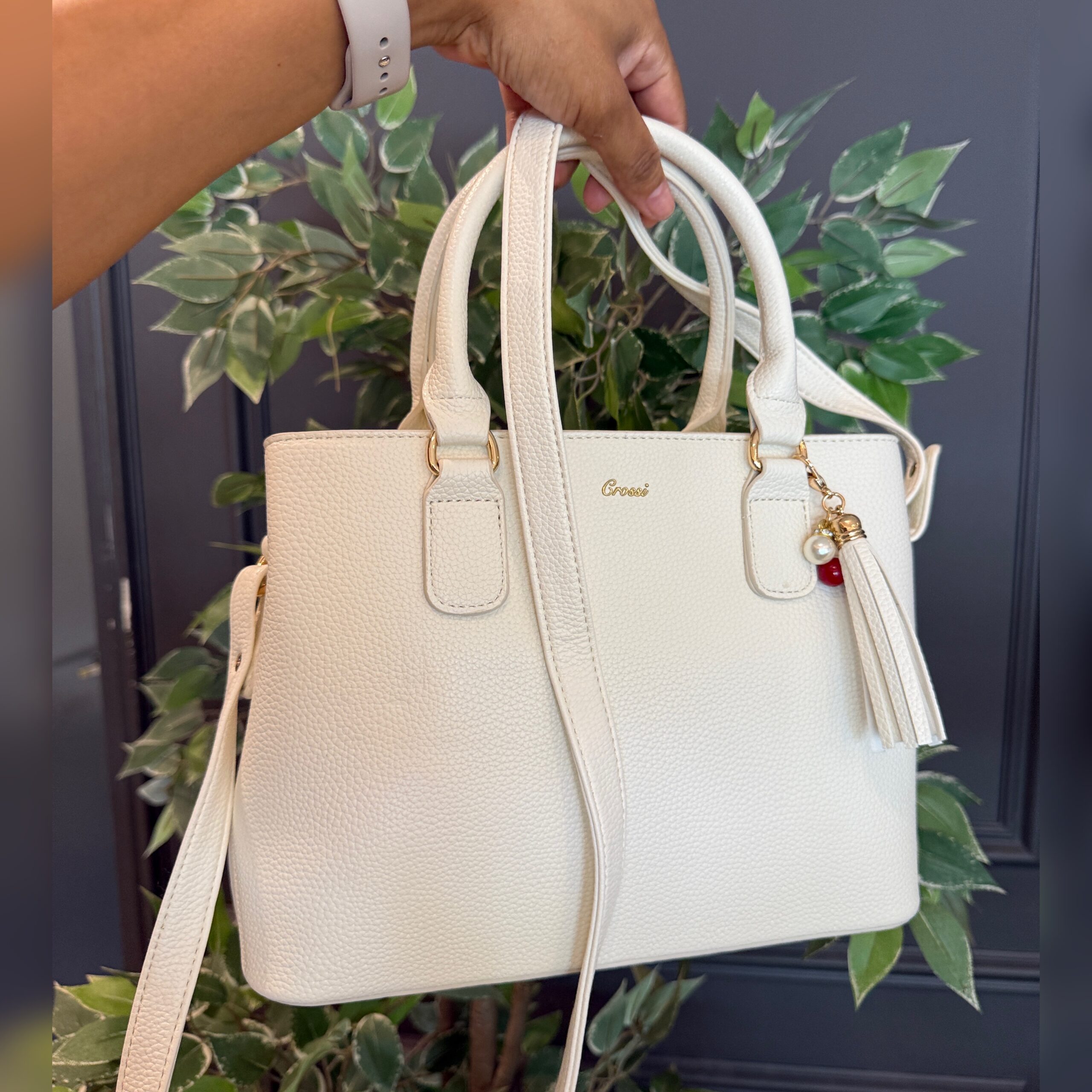 Cartera Crossi Beige con tirantes - Imagen 2