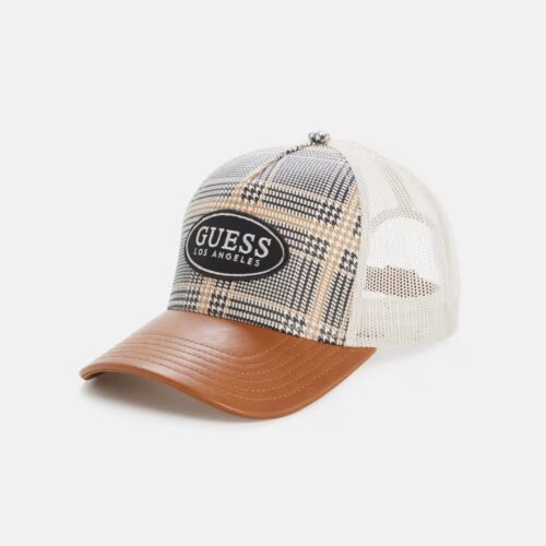 Gorra Guess Baseball plaid hat