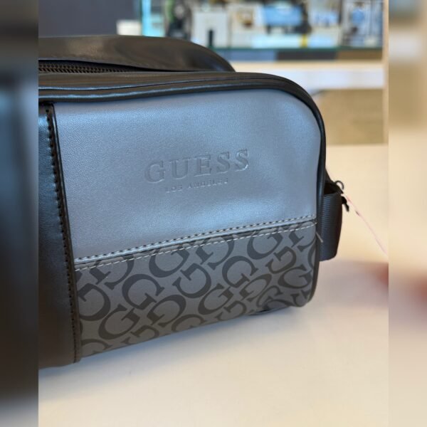 Neceser Guess Travel Kit Black Grey leather