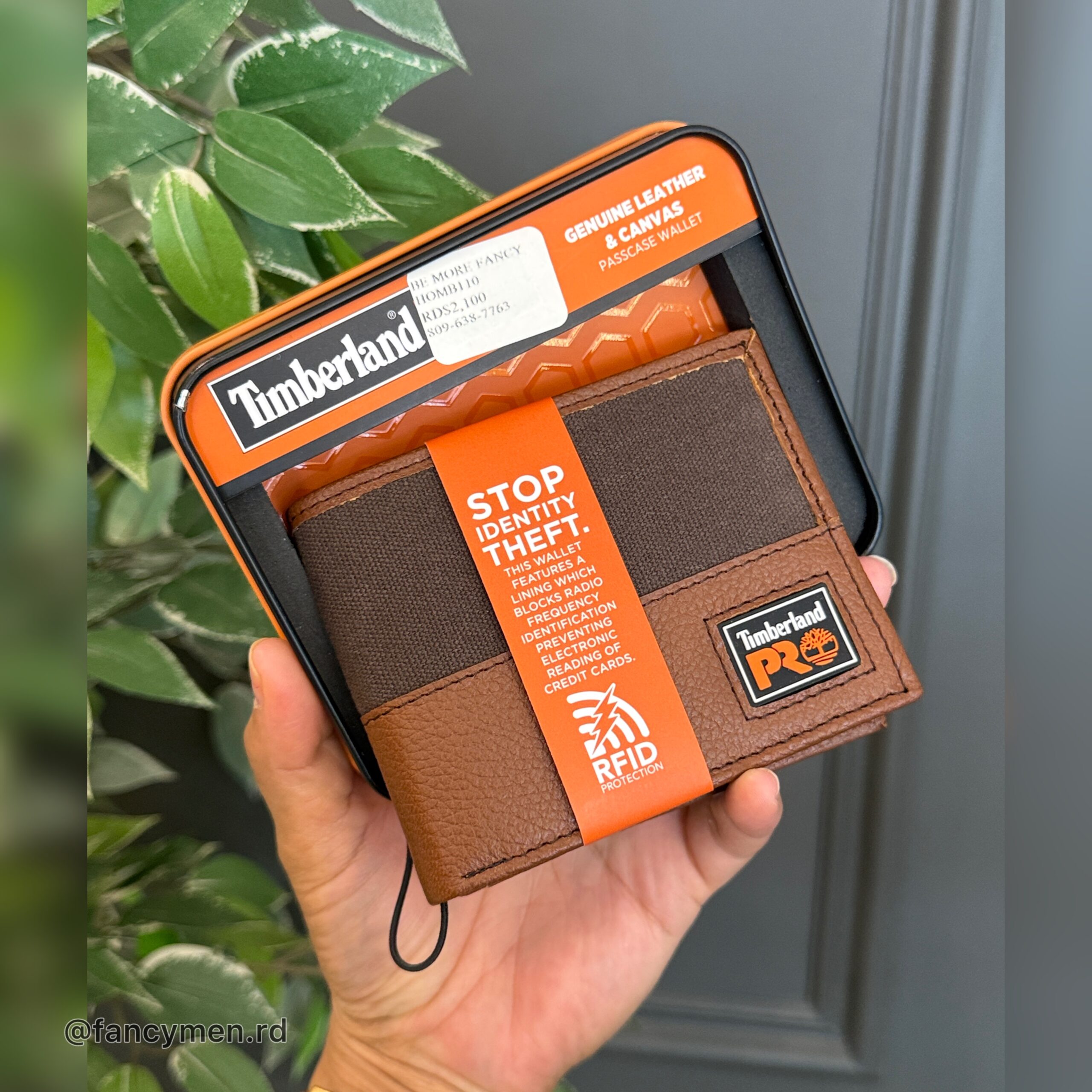 Billetera Bifold Timberland Canvas PR85 Marron