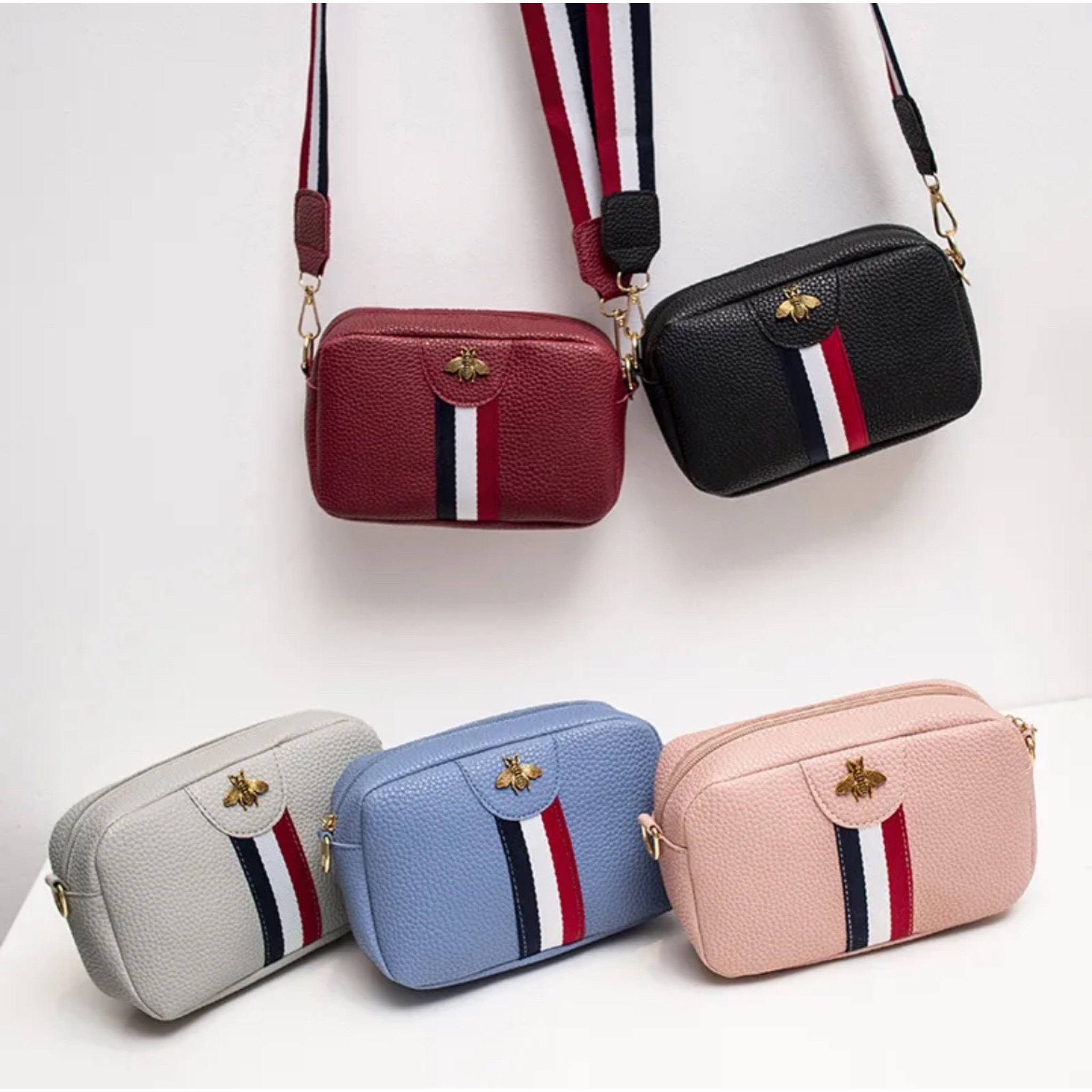 Crossbody de rayas pequeño