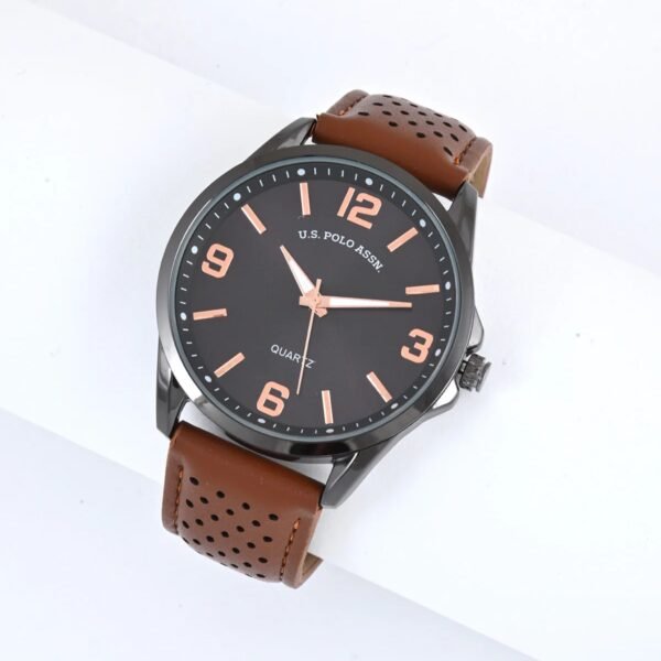 Reloj Polo US Assn Perforado Marron