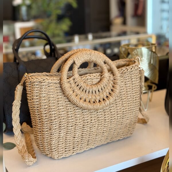 Cartera de Yute 24A59 khaki