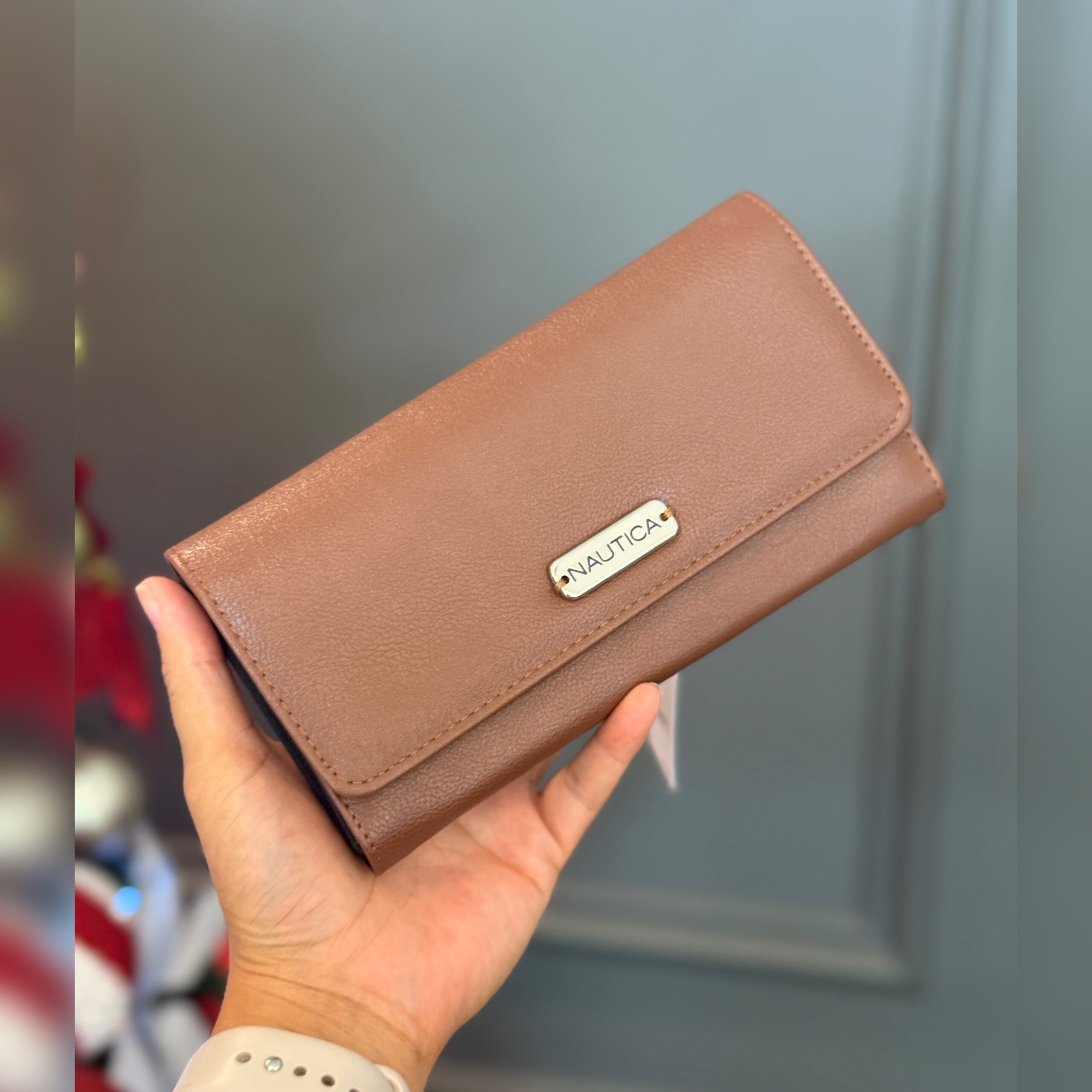 Monedero Nautica Money Manager RFID Marron