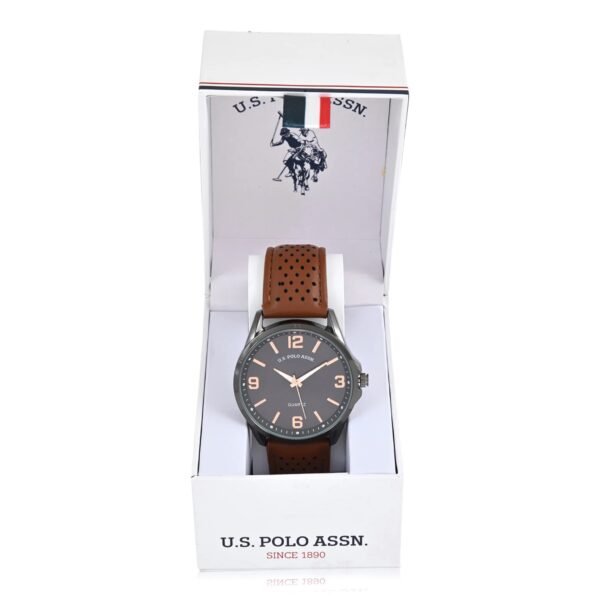 Reloj Polo US Assn Perforado Marron