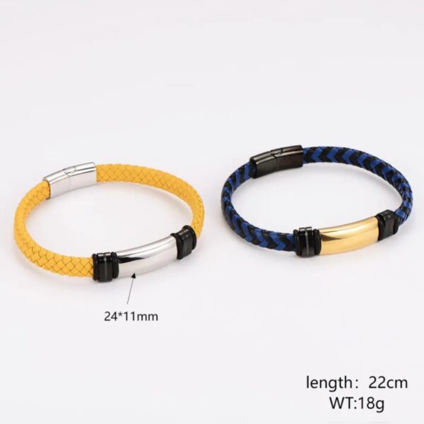 Pulsera Hip-Hop Retro 22cm Amarilla