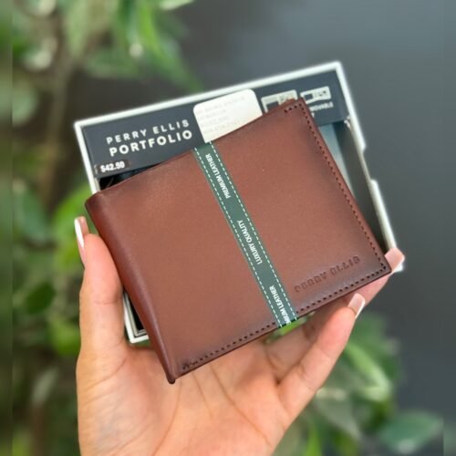 Billetera Perry Ellis Bifold Marron Sdc