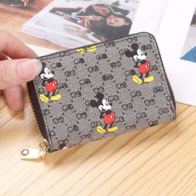 Monedero Portatarjetas estampado gris