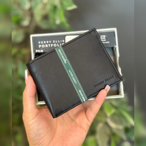 Billetera Perry Ellis Bifold Negra cvx