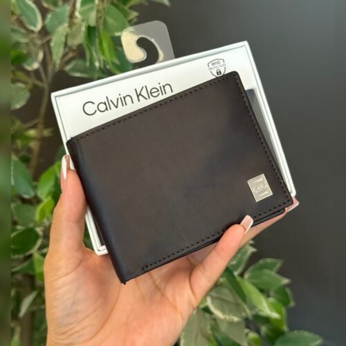 Billetera Calvin Klein Marrón oscuro  Bifold